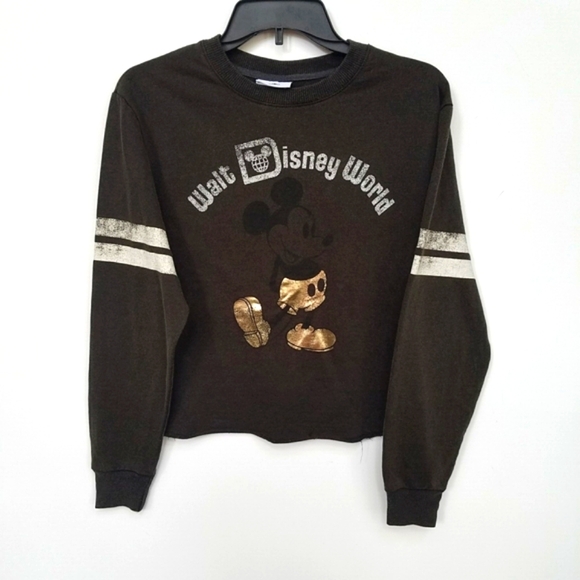 DISNEY Crop Metallic Sweatshirt NWT SzS - Picture 9 of 9
